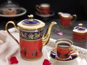 Bộ trà 0.8L - Tulip Trắng - Trống Đồng