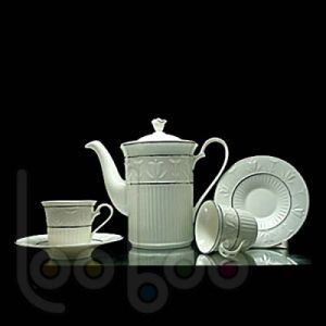 Bộ trà 0.8 L - Tulip Nổi Chỉ Bạch Kim