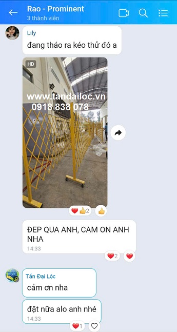 Khách hàng đánh giá hàng rào xếp Tấn Đại Lộc