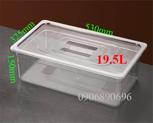khay nhựa trắng gn 1/1x150, khay nhựa trong sâu lòng