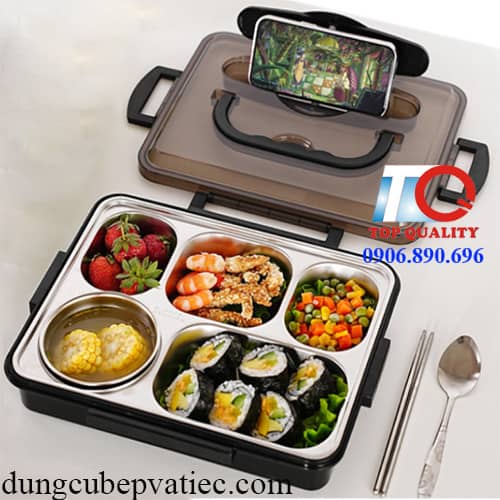 khay com cach nhiet, khay dung com han quoc co cach nhiet