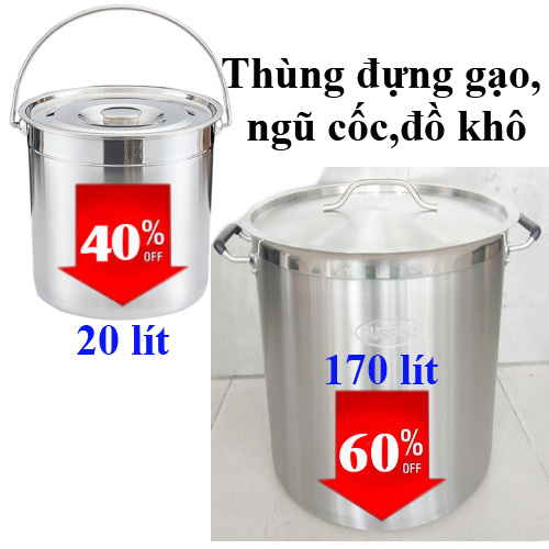 Thùng đựng gạo đậu ngủ cốc giá rẻ 20 170 lít 