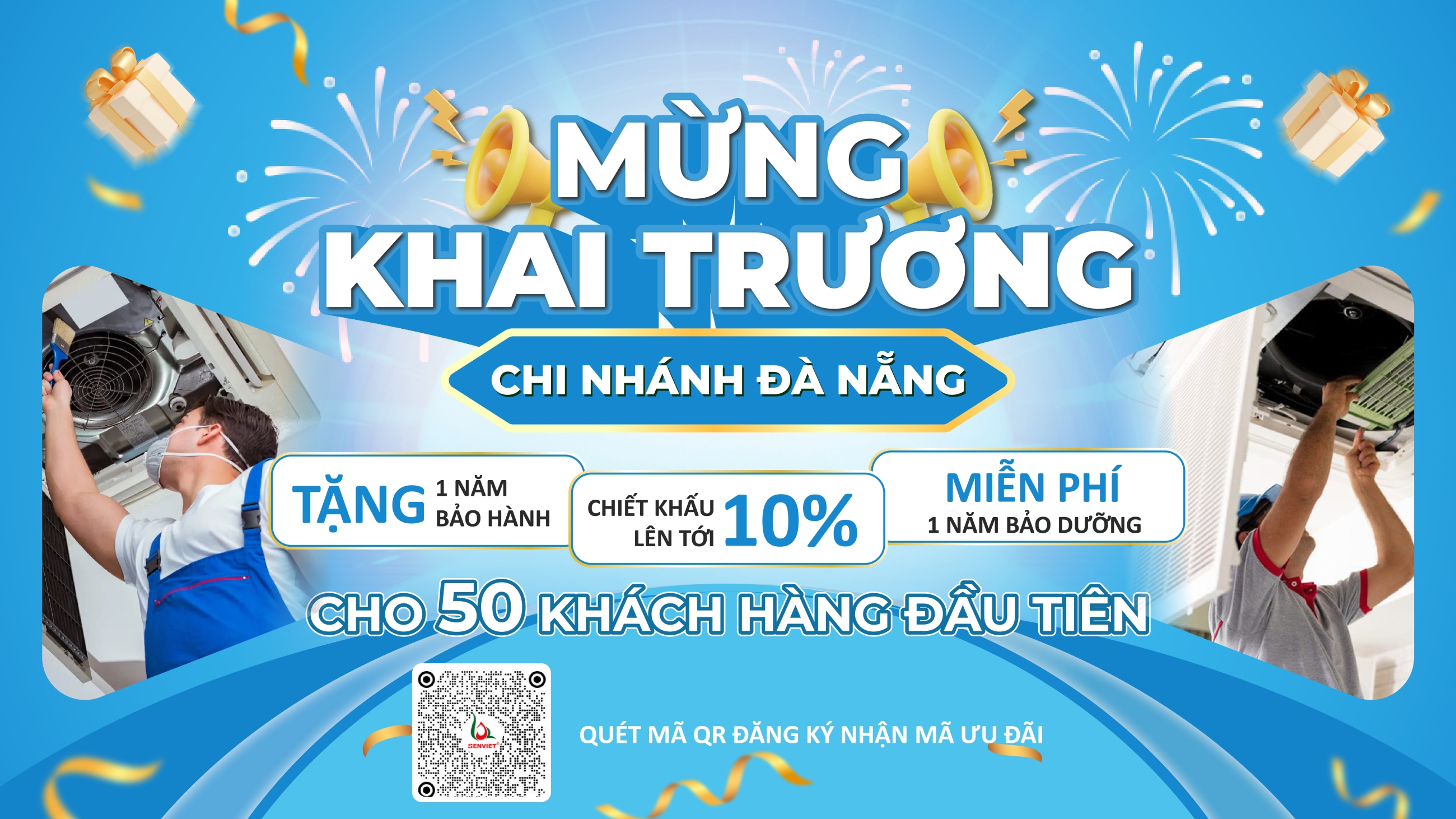 Mừng khai trương lắp điều hòa nhận ưu đãi lớn