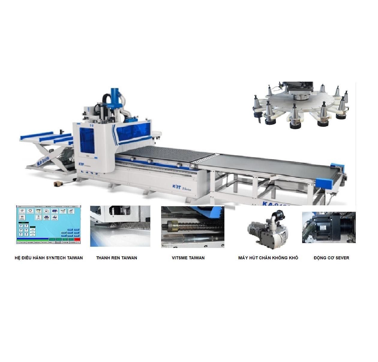 GIA CÔNG TRUNG TÂM CNC KN2408DE