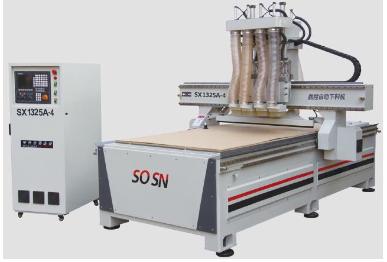 Máy CNC SXA 1325-2 2 đầu cắt 1 ổ khoan