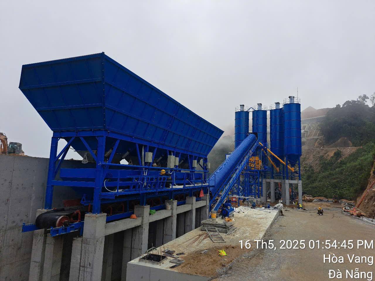 Trạm trộn 120 m3/h cung cấp cho Sun group công trình Bà Nà Hill