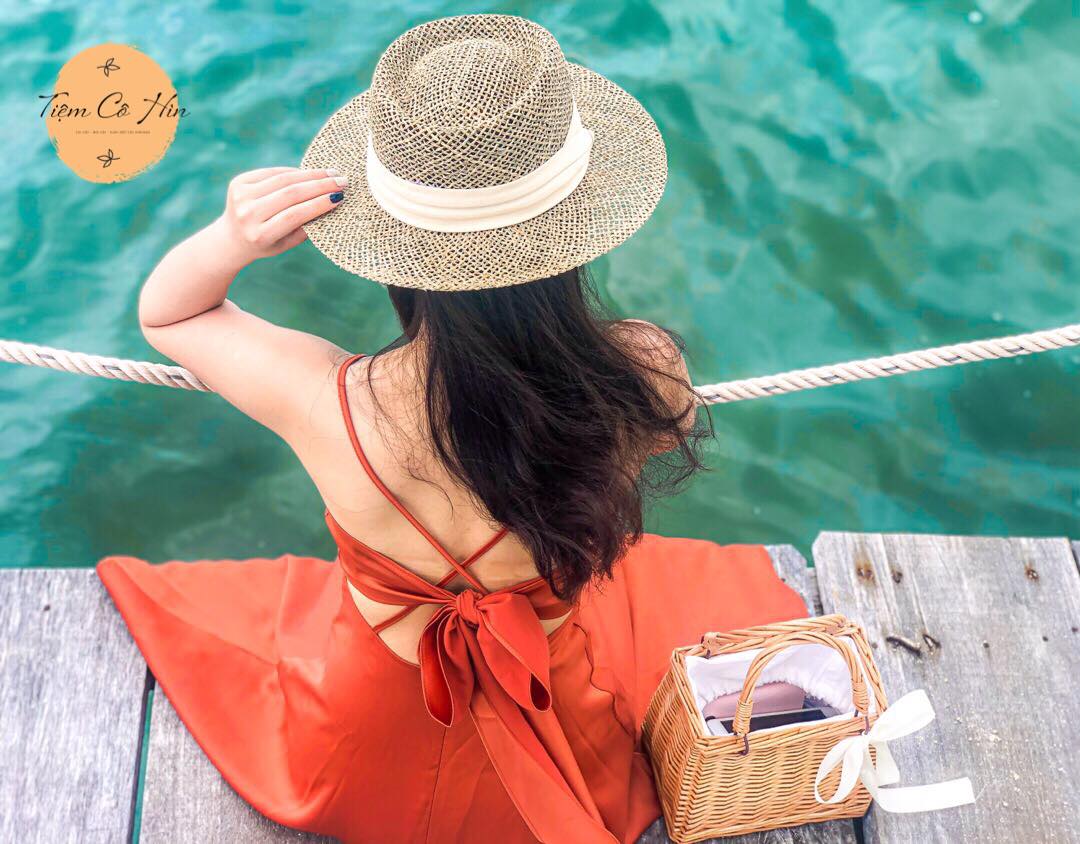 Mũ rộng vành đan thưa Tiệm Cô Hìn