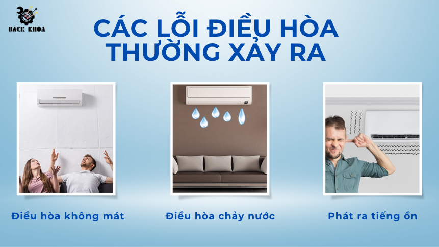 Các lỗi điều hòa thường xảy ra