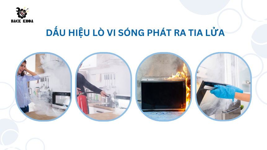 Dấu hiệu lò vi sóng phát ra tia lửa