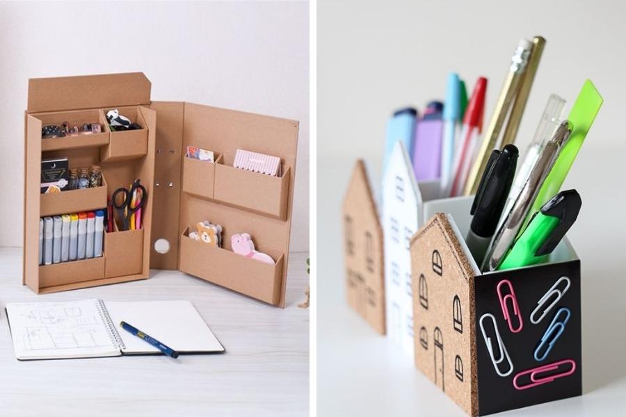 Đồ dùng được tái chế từ giấy carton