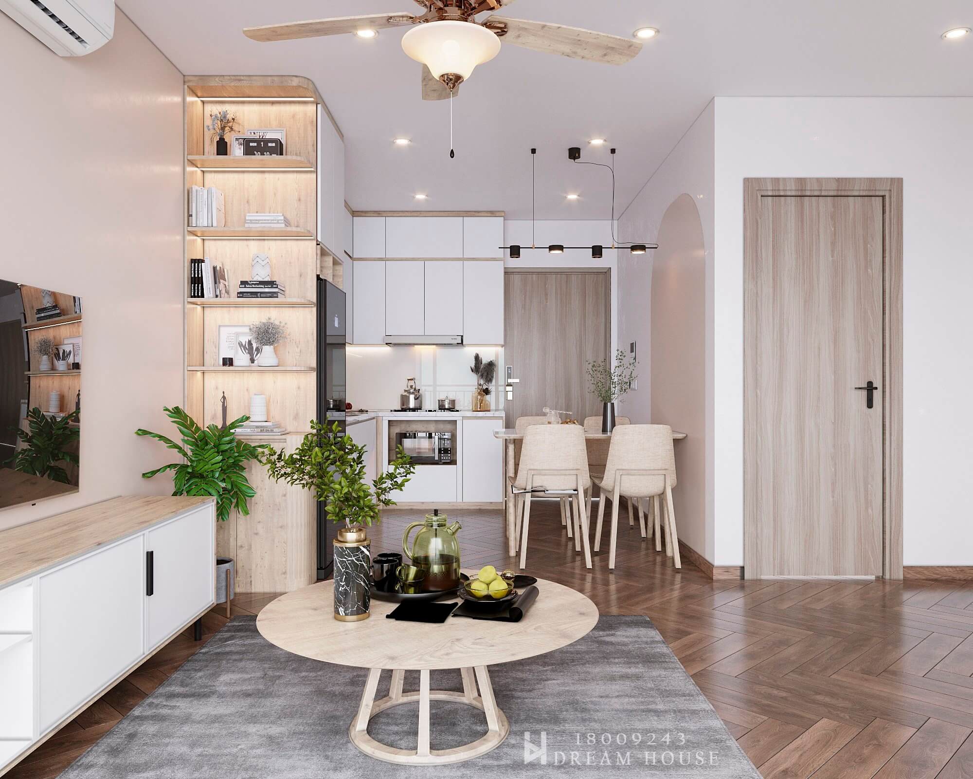 Thiết Kế Nội Thất - Dự Án Vinhome Smart City - chị Cẩm Lệ