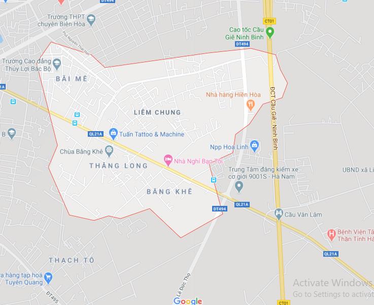 Liêm Chung, tp Phủ Lý, tỉnh Hà Nam