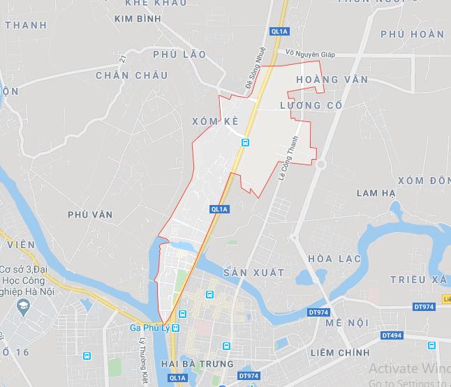 Quang Trung, tp Phủ Lý, tỉnh Hà Nam