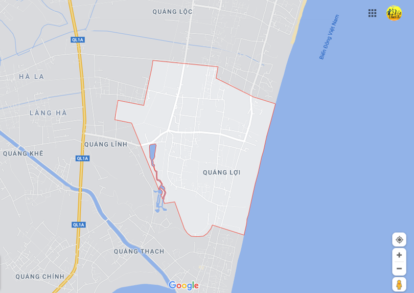 Vị trí địa lý tại Quảng lợi, Quảng xương, Thanh hóa