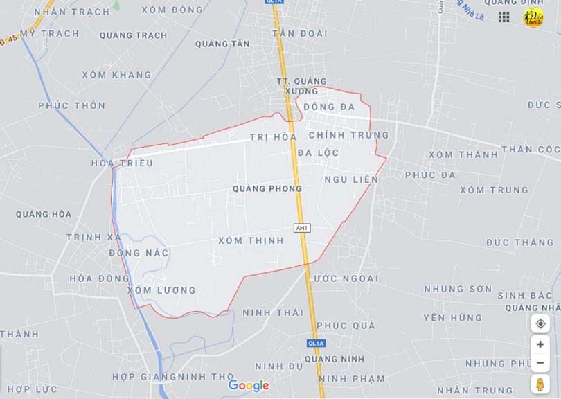 Vị trí địa lý tại Quảng phong, Quảng xương, Thanh hóa