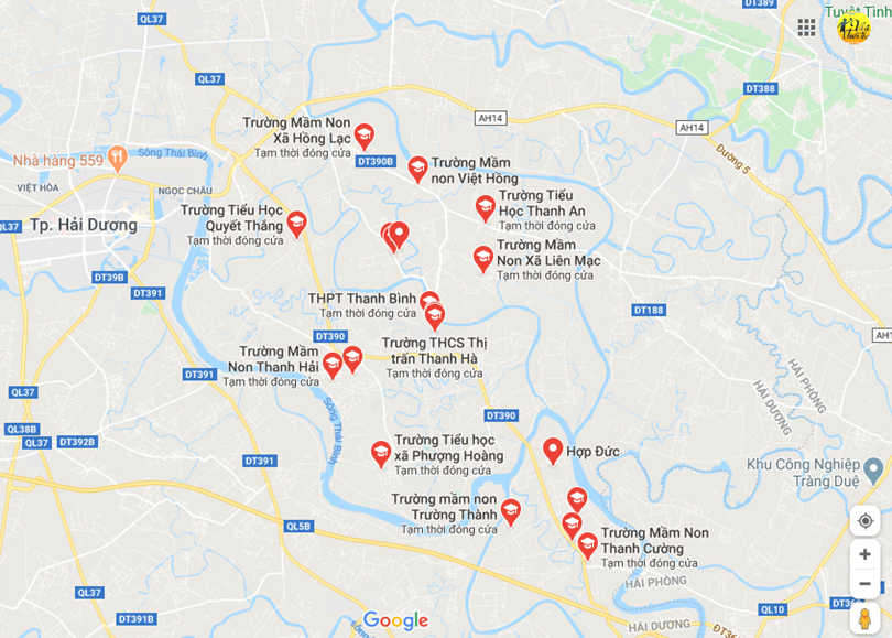 Hình ảnh vị trí địa lý tại Trường thành, Thanh hà, Hải dương