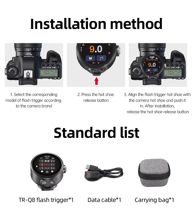 JINBEI TRQ8 TTL Flash Trigger Transmitter With 2.4G Wireless System