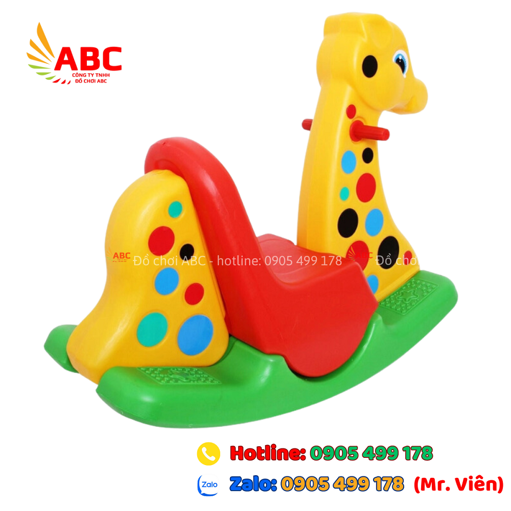 Bập bênh con hươu có kích thước 76x30x53 cm