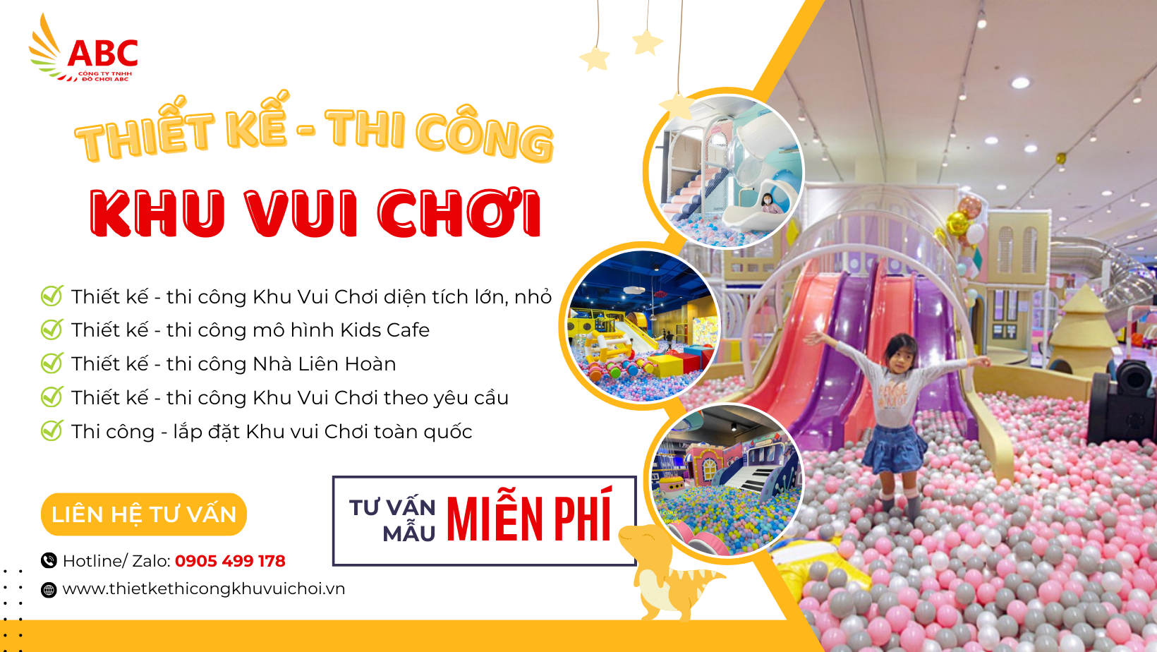 Tìm nhà sản xuất thiết kế lắp đặt khu vui chơi trẻ em trong nhà uy tín