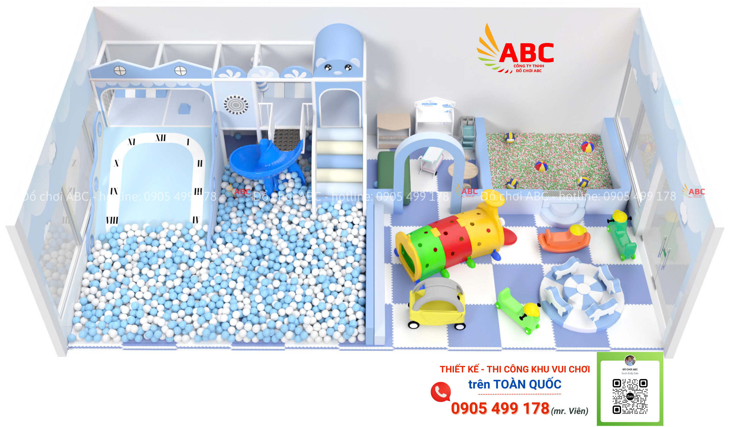 Mẫu thiết kế Khu Vui Chơi Kids Cafe Mini