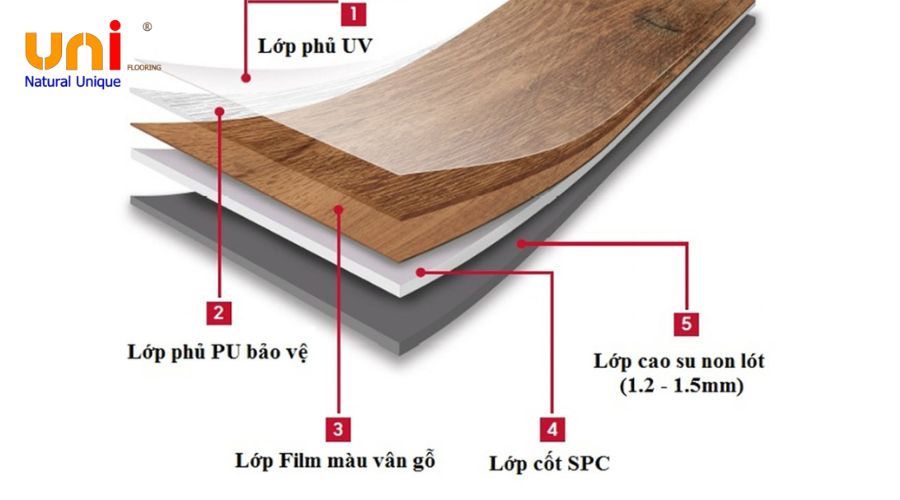 Cấu Tạo Và Kích Thước Sàn Nhựa SPC