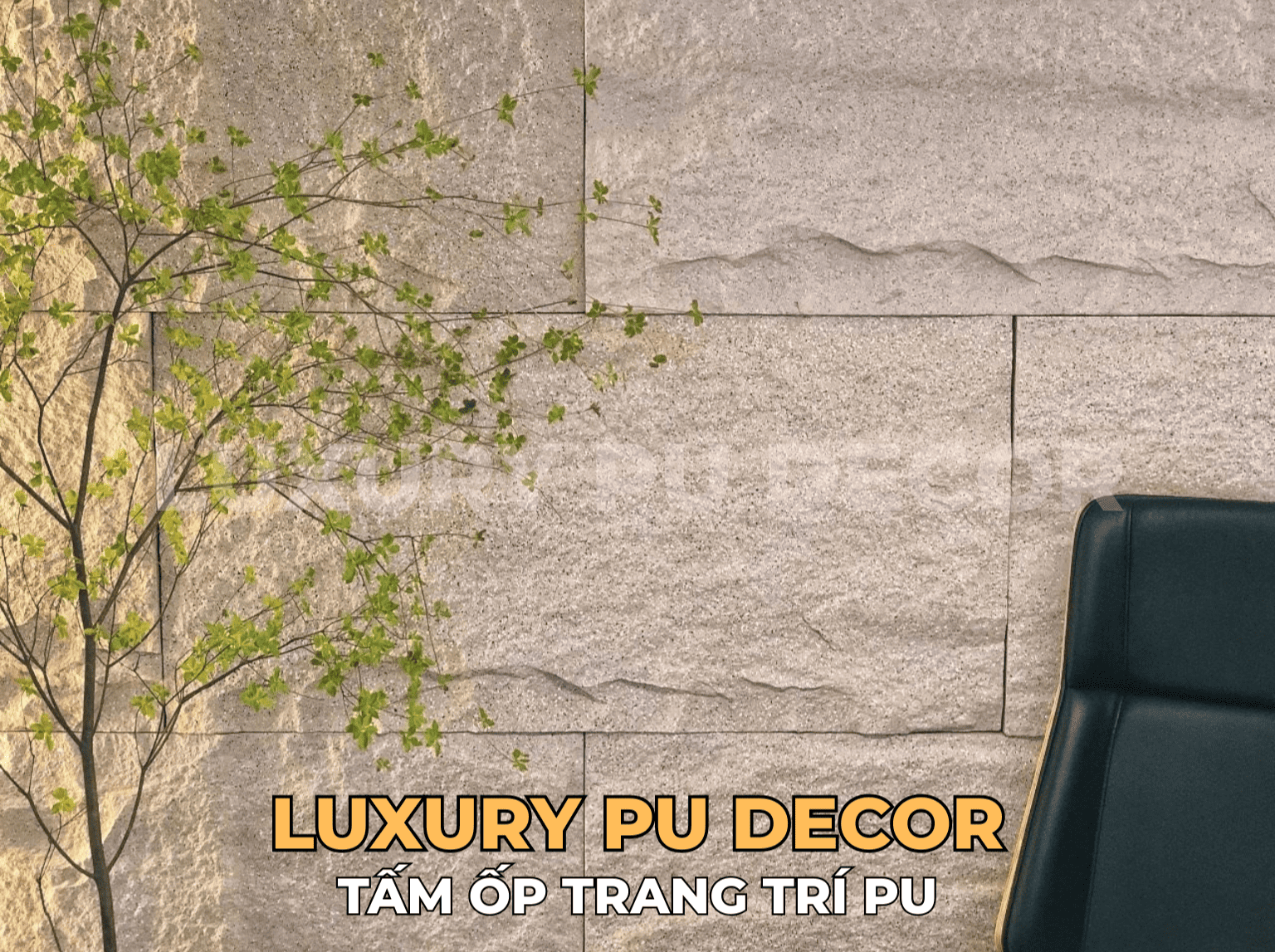 tạo điểm nhấn với tấm PU giả đá tại Cần Thơ