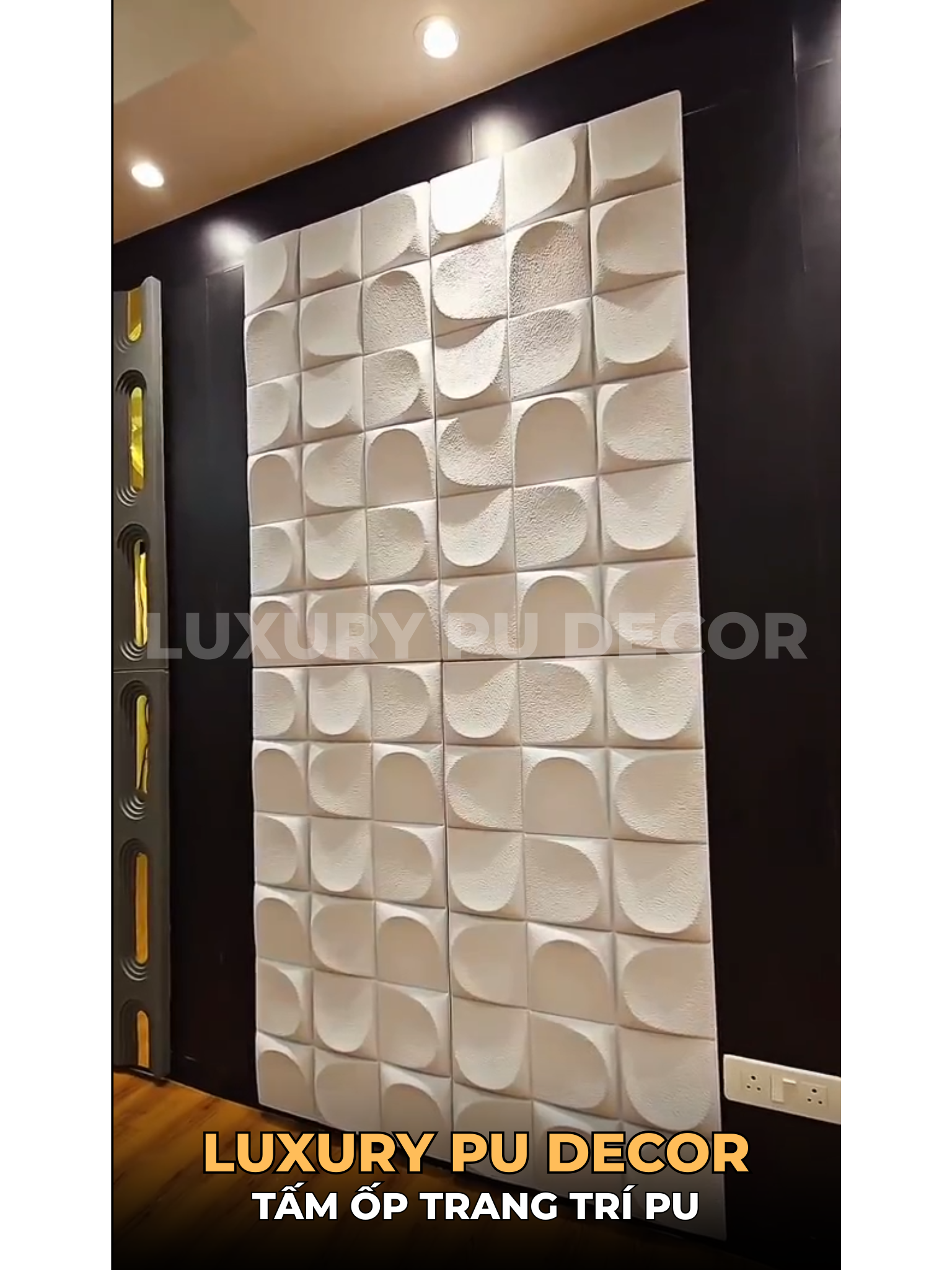 tấm ốp PU caro 3D