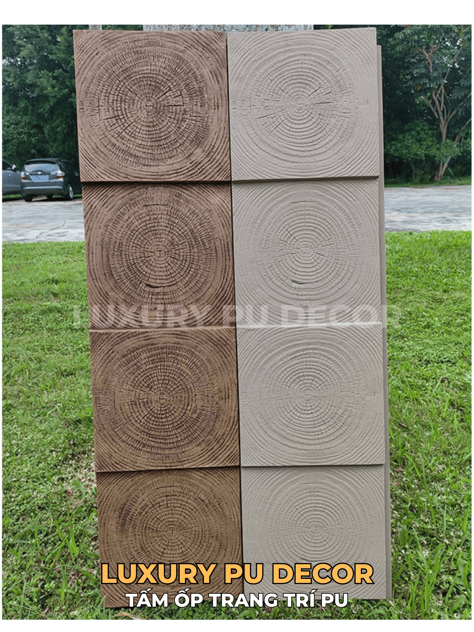 tấm PU giả gỗ tuyết tùng