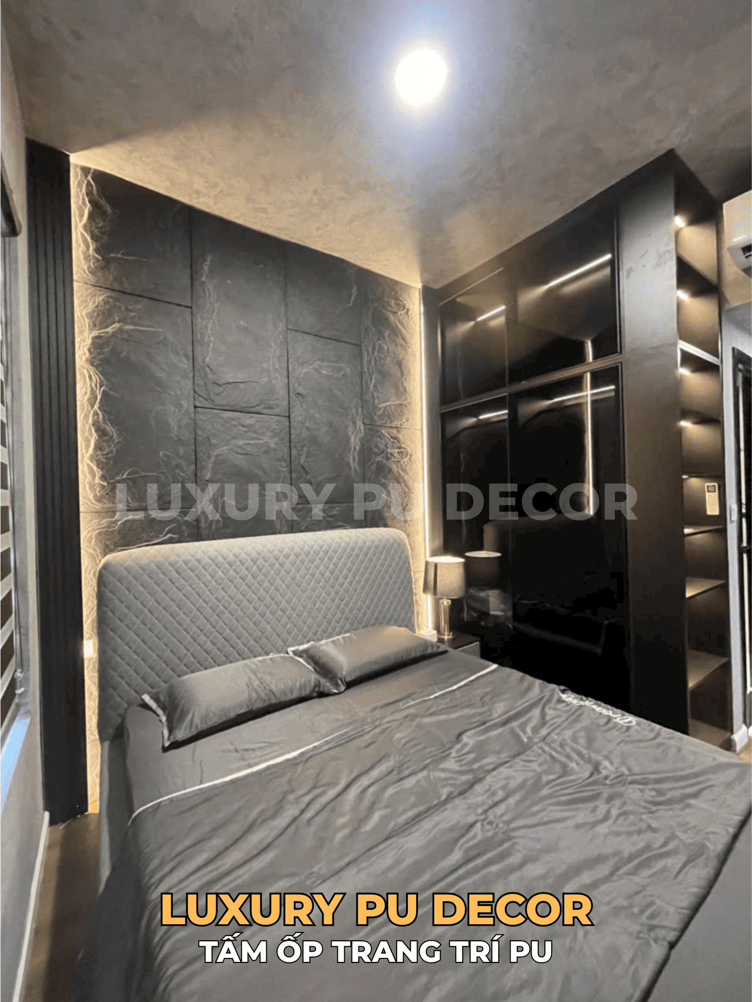 tấm ốp tường PU giả đá