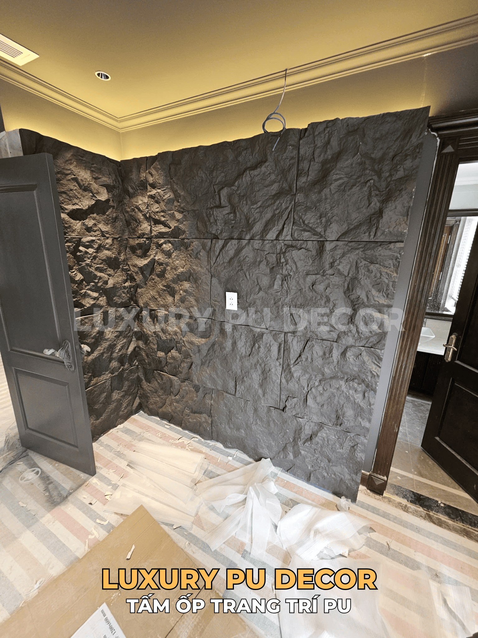 thi công tấm PU giả đá tại Hà Nội