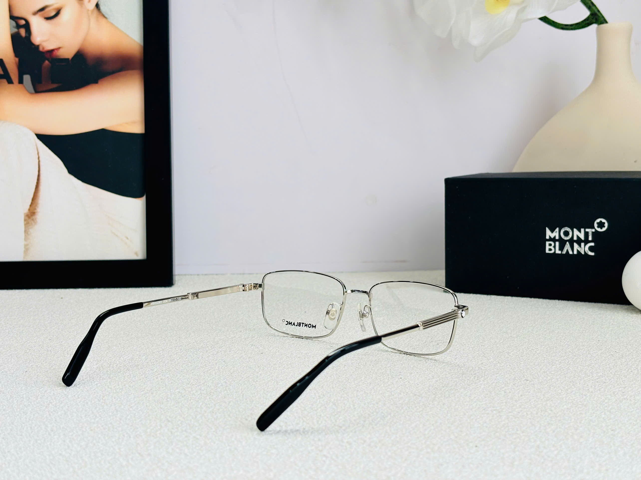 GỌNG KÍNH KIM LOẠI MONTBLANC CAO CẤP - MONTBLANC MB0029O SILVER EYEGLASS