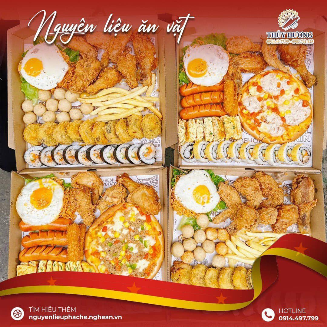 Nguyên liệu ăn vặt hấp dẫn tại Vinh