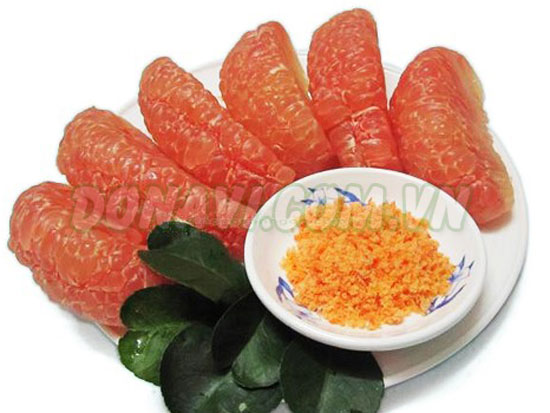 bưởi da xanh bóc vỏ