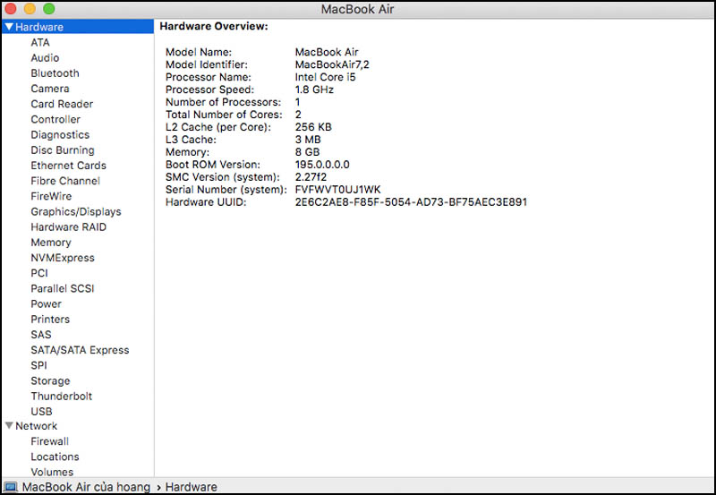 Hướng dẫn cách kiểm tra cấu hình máy tính Macbook
