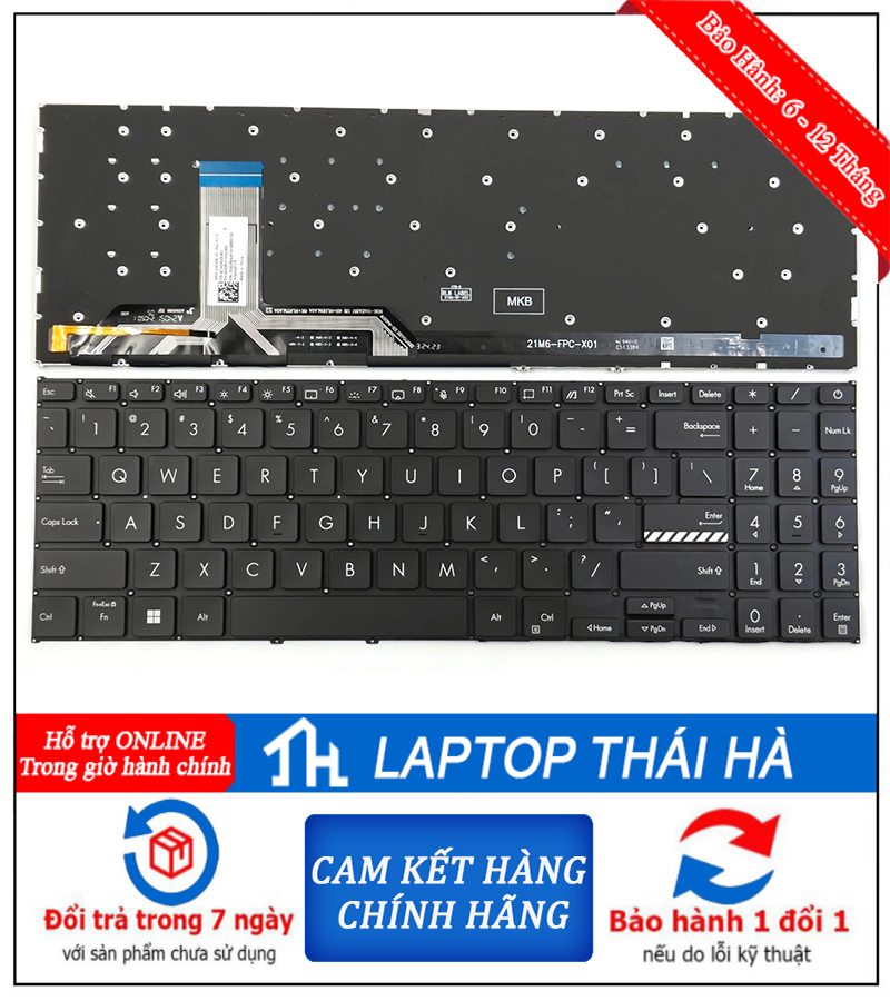 bàn phím laptop Asus Vivobook 15 X1504VA NJ526W