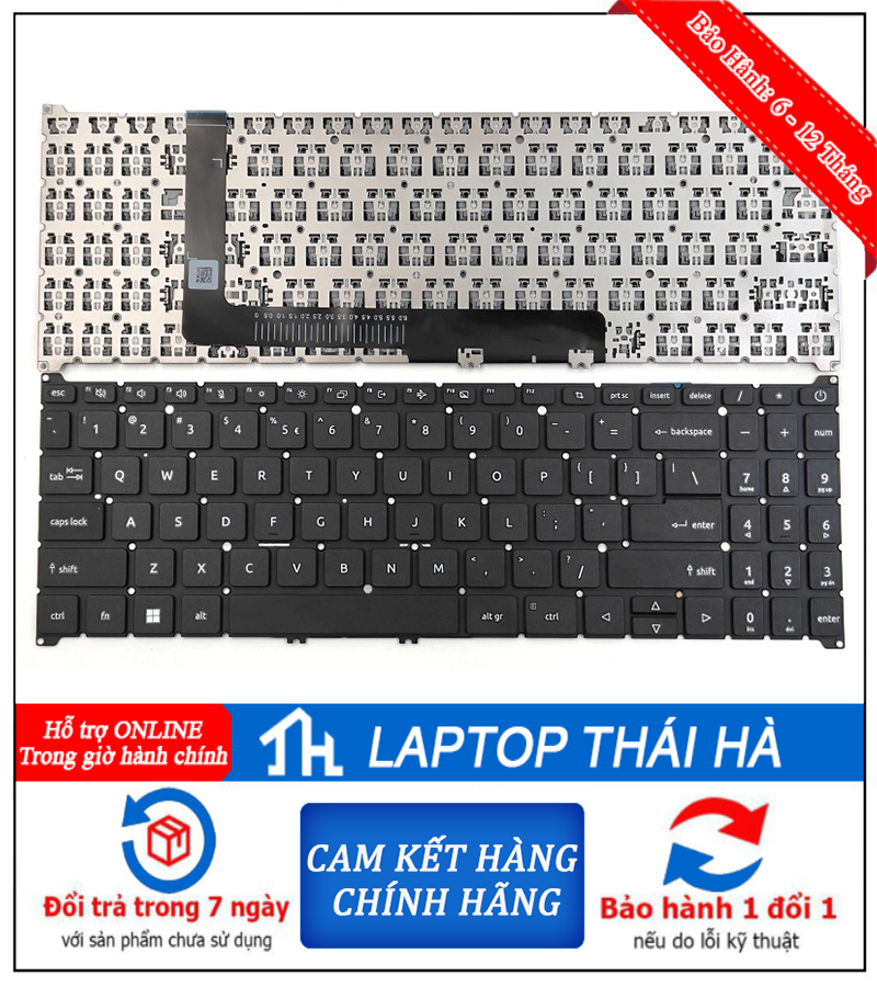Bàn phím laptop Acer Aspire A315-44P-R5QG