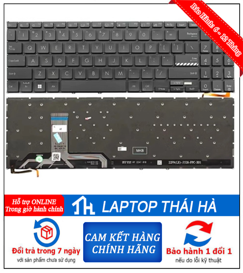 Bàn phím laptop Asus Vivobook Go 15 E1504FA R5