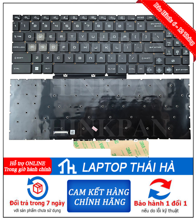 Bàn phím laptop MSI Modern 15 F13MG