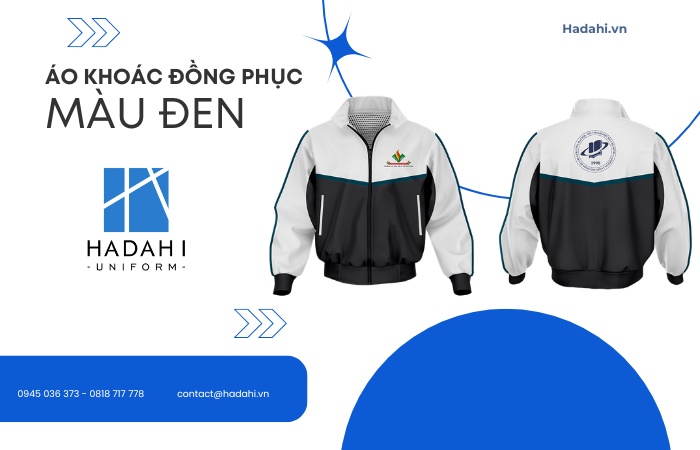 Mẫu áo khoác đồng phục màu đen