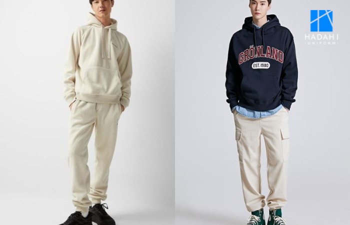 Mix áo hoodie nam với quần jogger