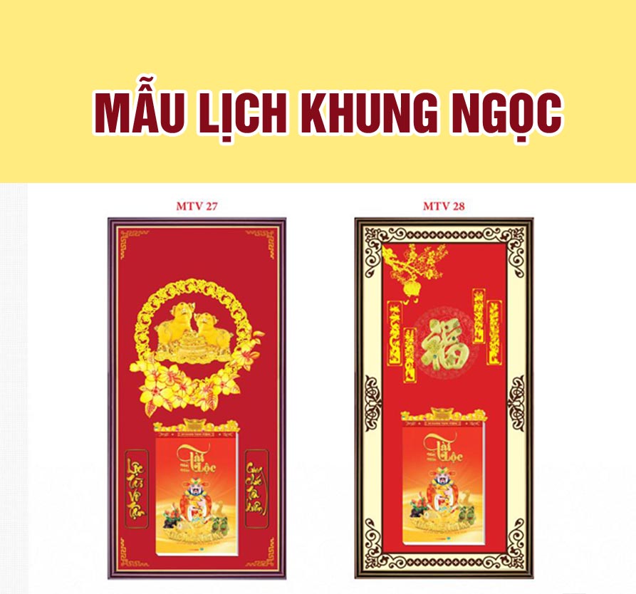 lịch khung ngọc