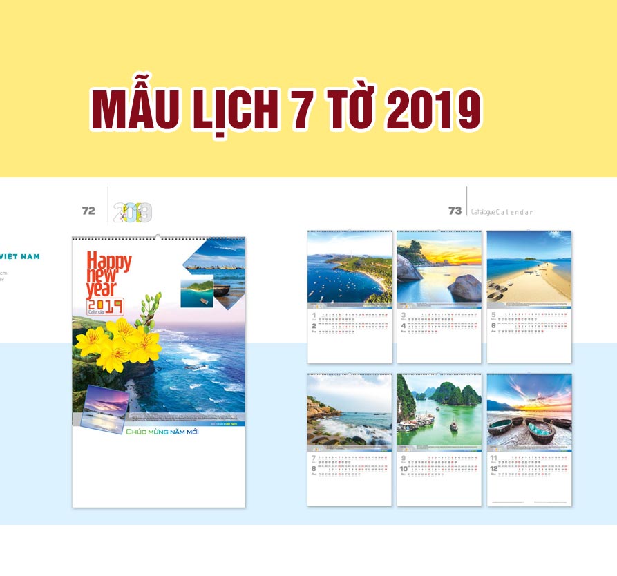 mẫu lịch 7 tờ