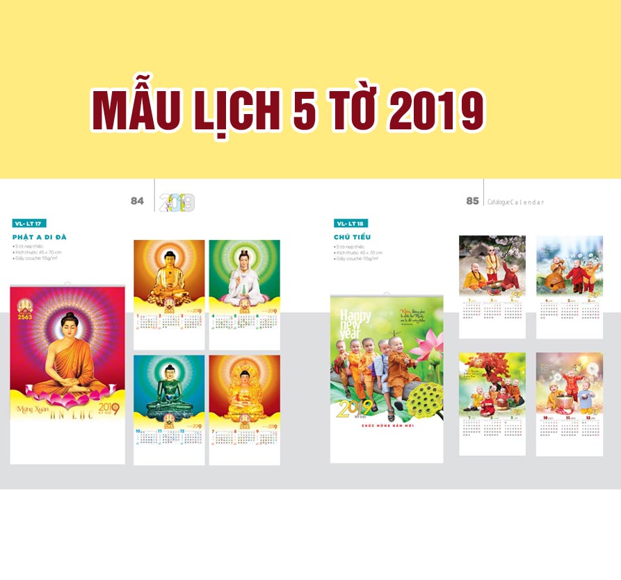 mẫu lịch 5 tờ